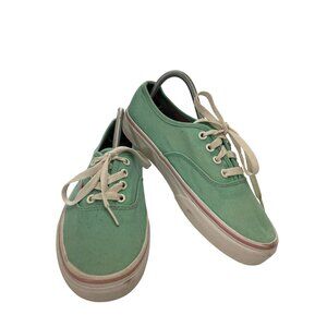 Vans Womens size 7.5 Low-Top Mint Green Canvas Sneakers
